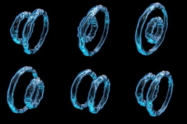 Leap-Frogging Bubble Rings