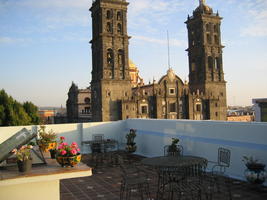 The view from Sebius's customary hotel room in Puebla, Mexico.