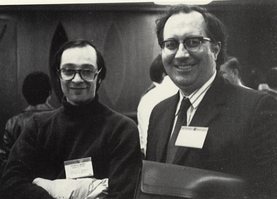 Fred P. Greenleaf and George R. Sell at a conference in the 1960s