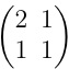 ((2,1),(1,1))