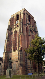 Leeuwarden's leaning tower Oldehove.
