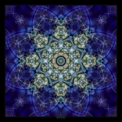 Fractal artwork by Mehrdad Garousi; from Bridges 2008 Gallery.