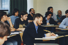Taking notes in Diepenbeek in 1998.