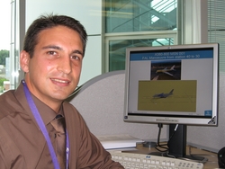 Etienne Coetzee at Airbus in Bristol; photograph by Hinke Osinga