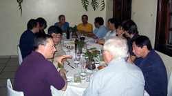 Clockwise from the top: José Carlos Fernandes de Oliveira, Luiz Augsto Fernandes de Oliveira, German Jesus Lozada-Cruz, Sérgio Muniz Oliva Filho, Neus Consul, Konstantin Mischaikow, Shui-Nee Chow, George Sell, John Mallet-Parret, Yingfei Yi, Radoslaw Czaja, and Antônio Luiz Pereira.