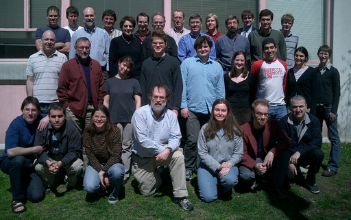 Dynamical Systems in Boston; April 11, 2005 outside the Math Dept.