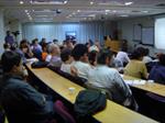 Talks were filmed so that the audience could enjoy them in two rooms.