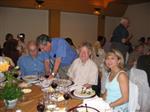 Jack Hale, Raúl Manásevich, David Kinderlehrer and Irene Fonseca at the banquet, January 20, 2005
