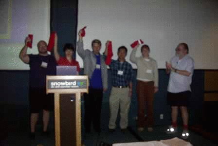 Winners of the prize for the best poster
