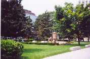 Fountain on the Boston University campus